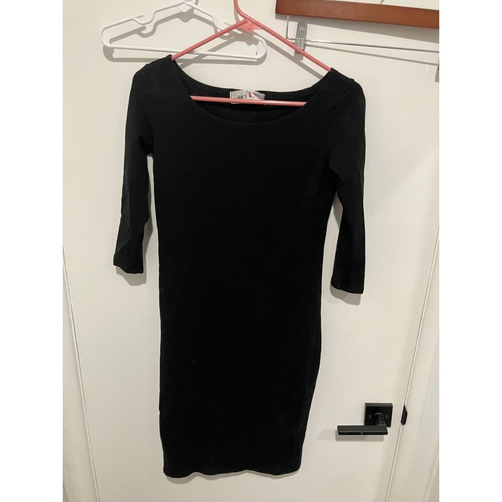 Tom's Ware Women's Scoop Neck Bodycon Dress, Black, Size Small
